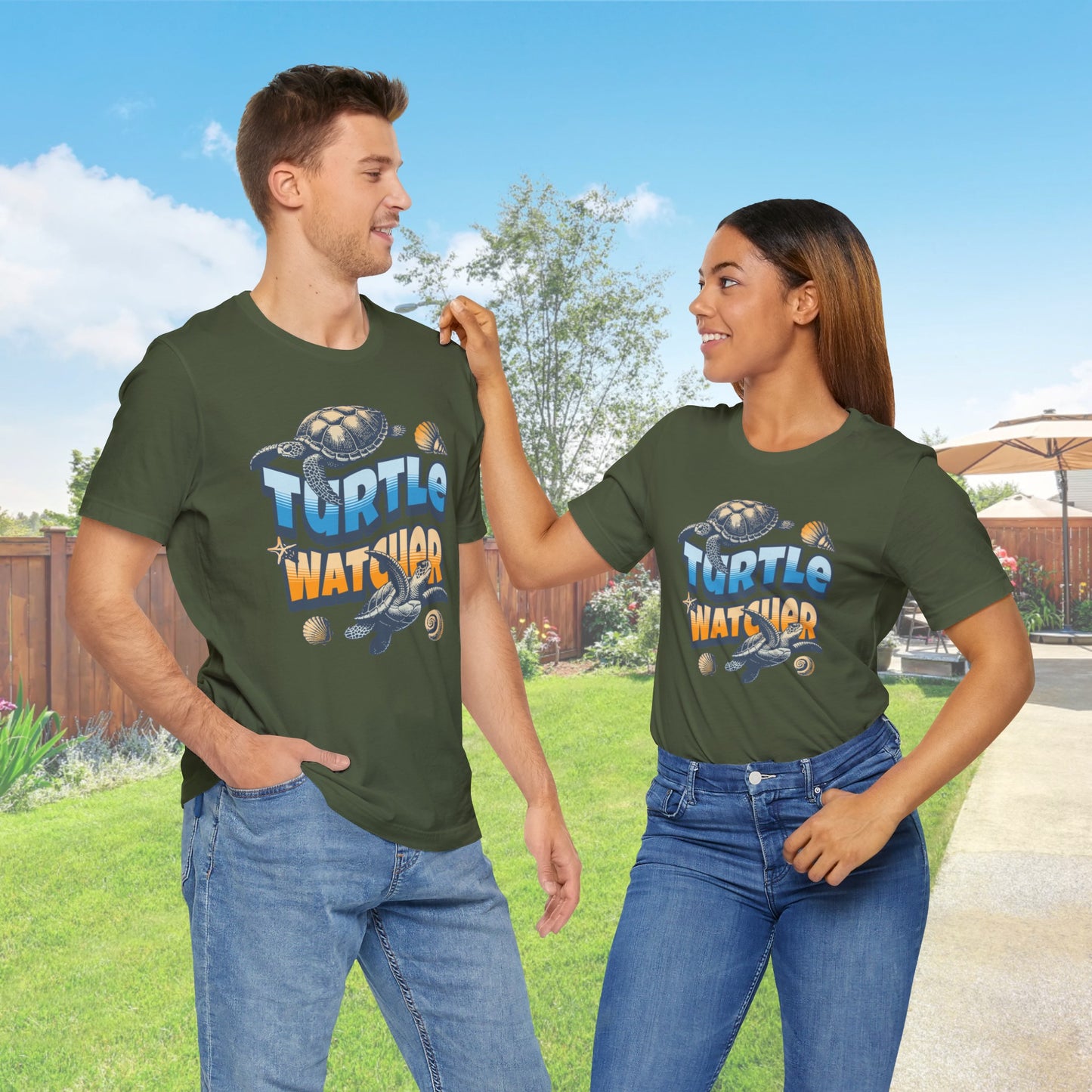 Turtle Watcher Unisex Jersey Short Sleeve Tee. Great gift for the nature lover. Birthday gift. Head to the beach to see the turtles