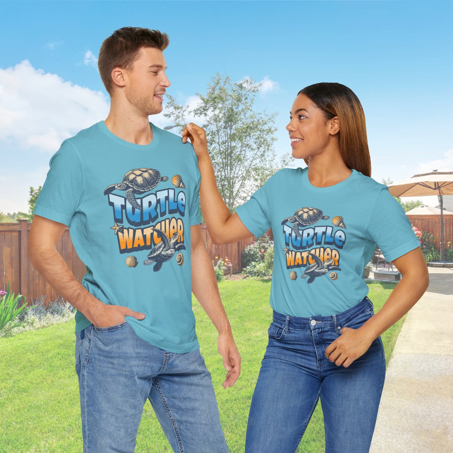 Turtle Watcher Unisex Jersey Short Sleeve Tee. Great gift for the nature lover. Birthday gift. Head to the beach to see the turtles