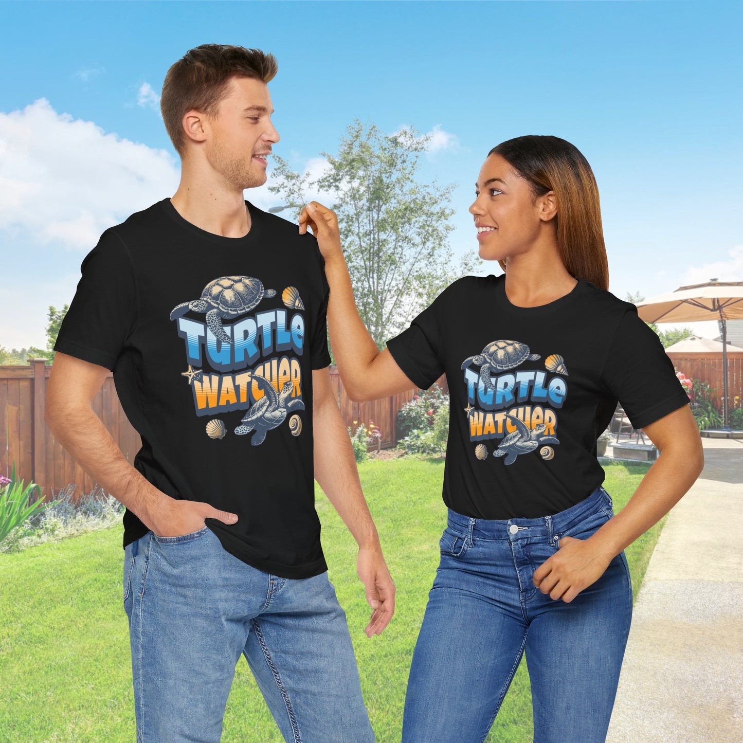 Turtle Watcher Unisex Jersey Short Sleeve Tee. Great gift for the nature lover. Birthday gift. Head to the beach to see the turtles