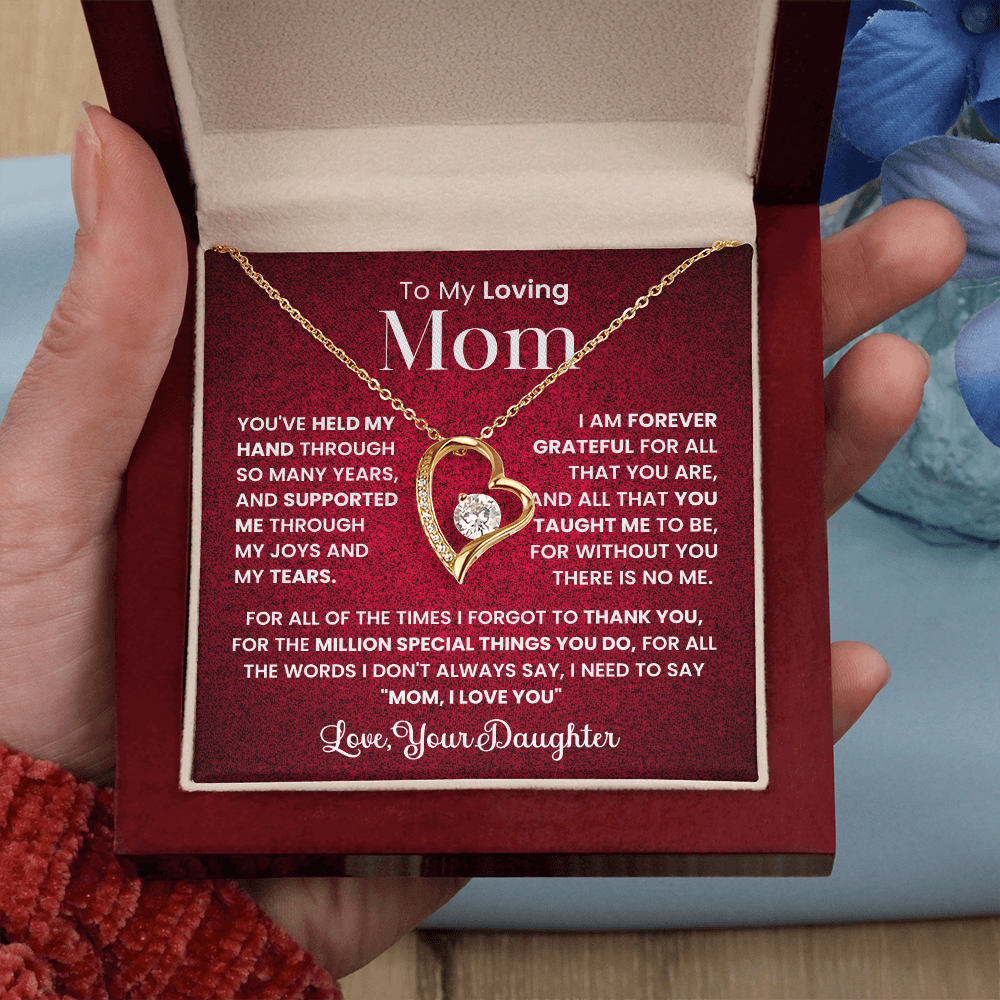 To my loving Mom forever love necklace