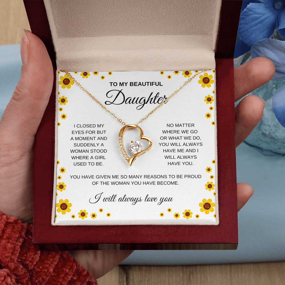 My beautiful daughter forever love necklace