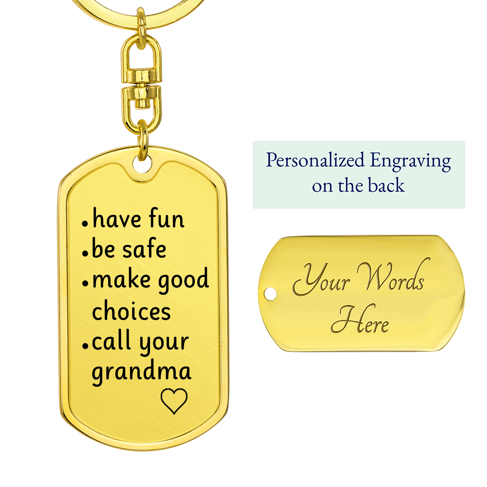 Personalized key chain.