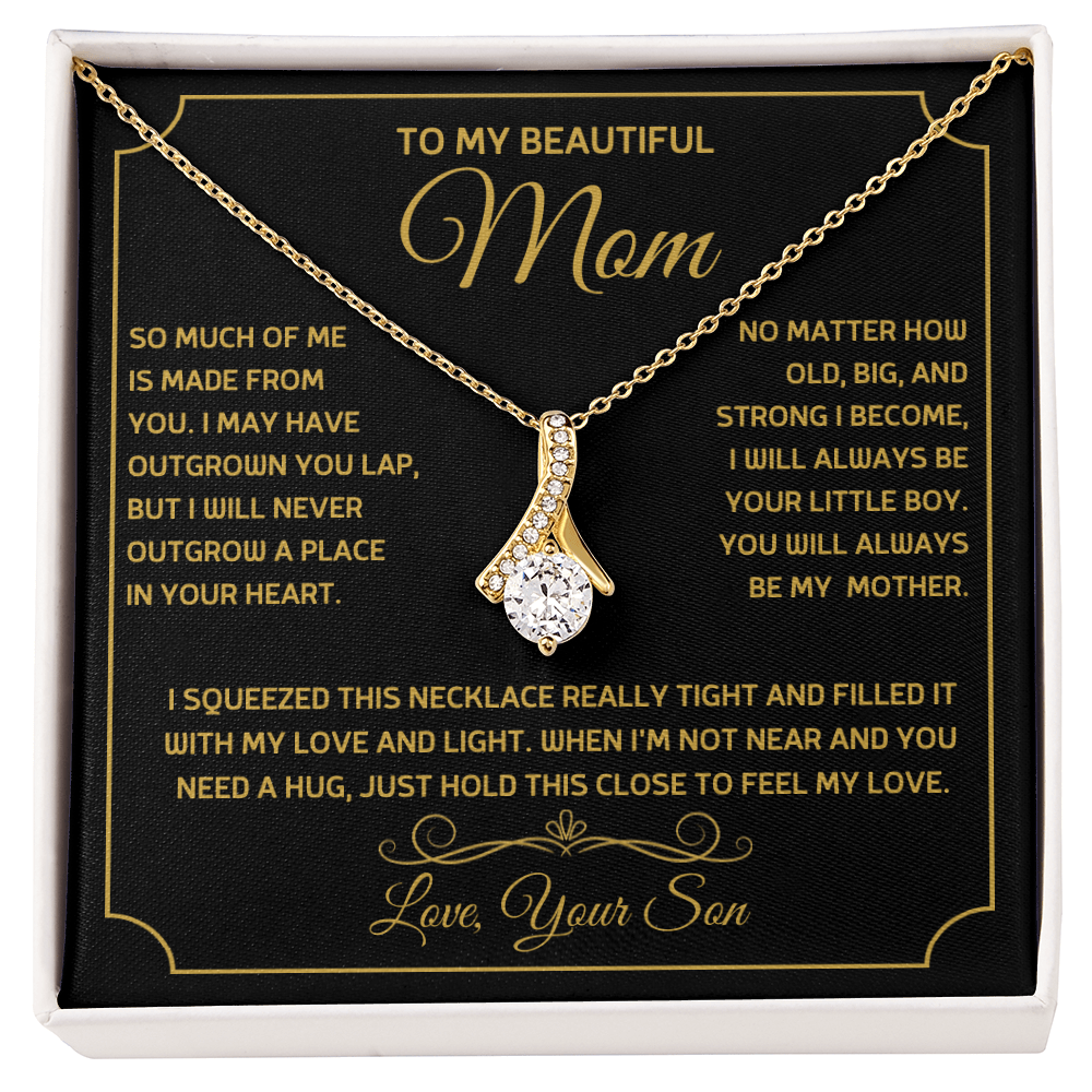 To my beautiful mom, from son