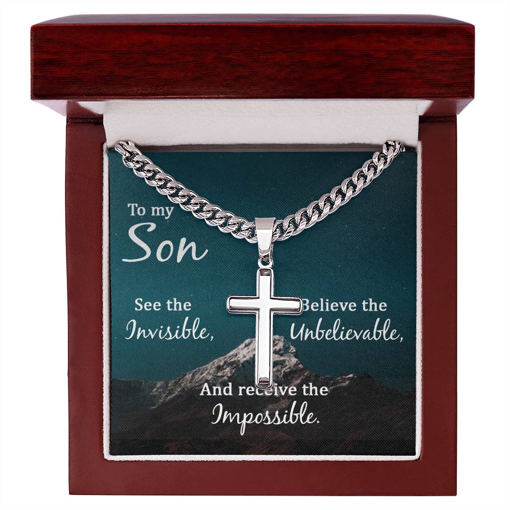 Engraved Cross for Son