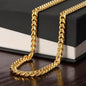 Great Gift for Dad. Cuban Link Necklace in Stainless Steel or 14K Yellow gold