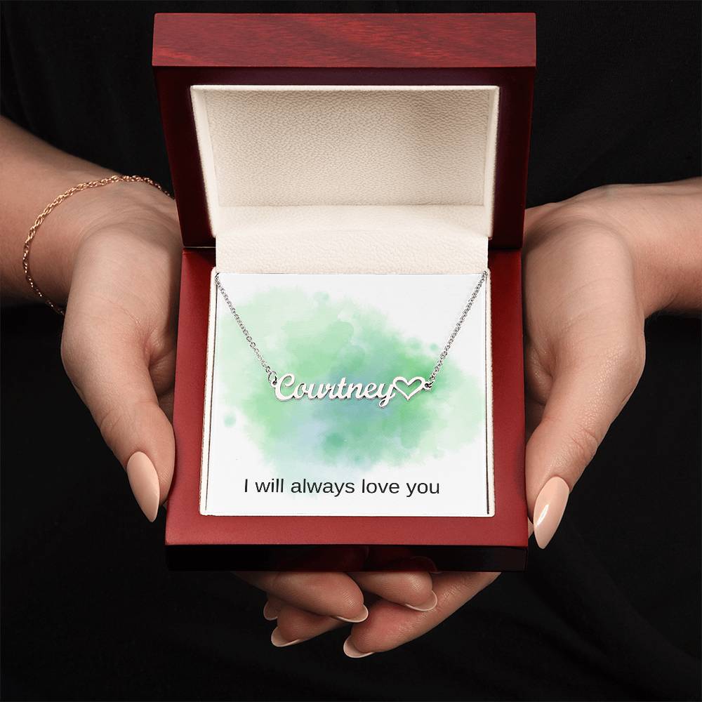 Always love you name necklace