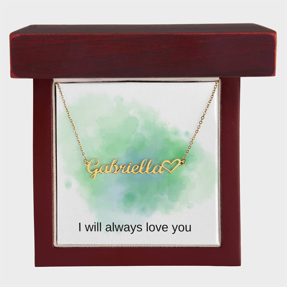 Always love you name necklace
