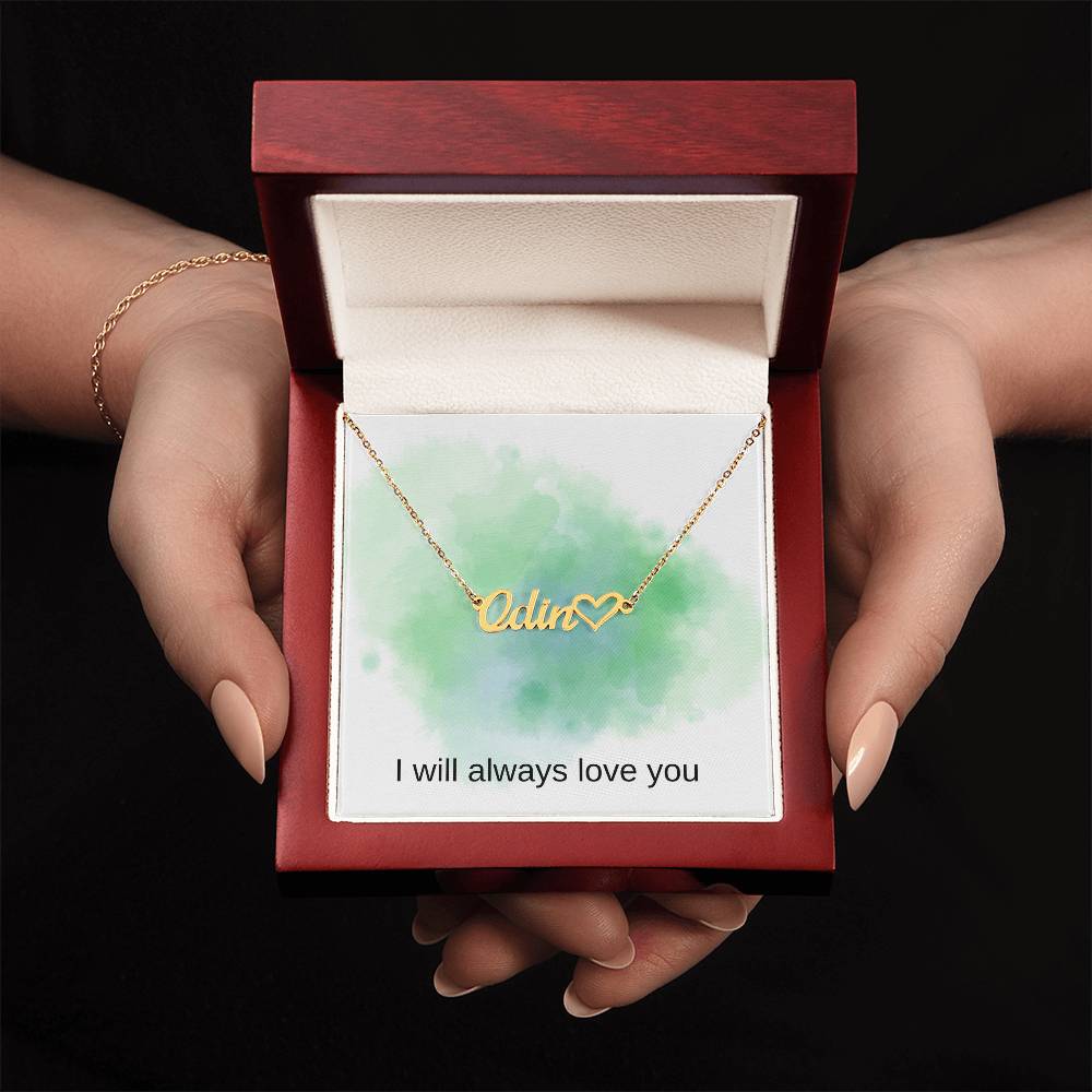 Always love you name necklace