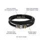 Father's Day gift. Leather bracelet to show Dad how much you love him. With Message Card
