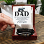 Father's Day gift. Leather bracelet to show Dad how much you love him. With Message Card