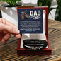Father's Day gift. Leather bracelet to show Dad how much you love him. Living life to the fullest. With Message Card