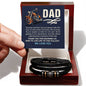 Father's Day gift. Leather bracelet to show Dad how much you love him. Living life to the fullest. With Message Card