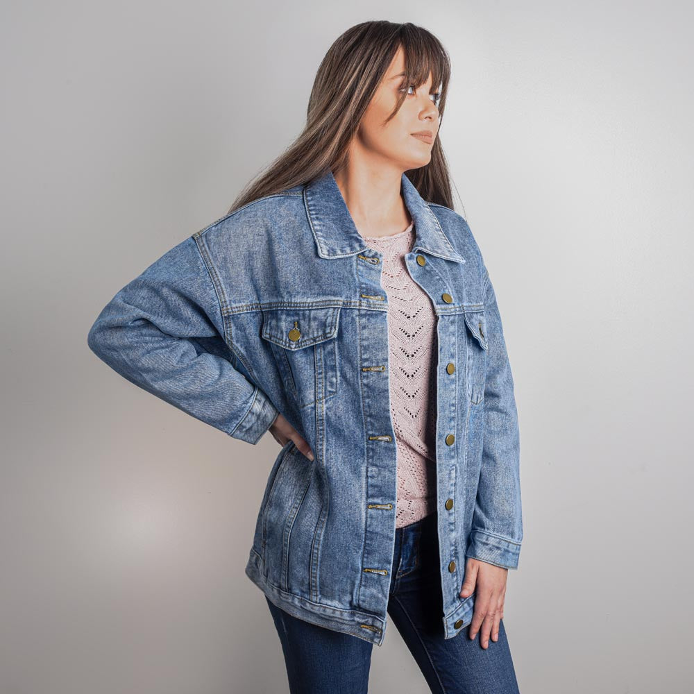 Women's Denim Jacket with butterfly design