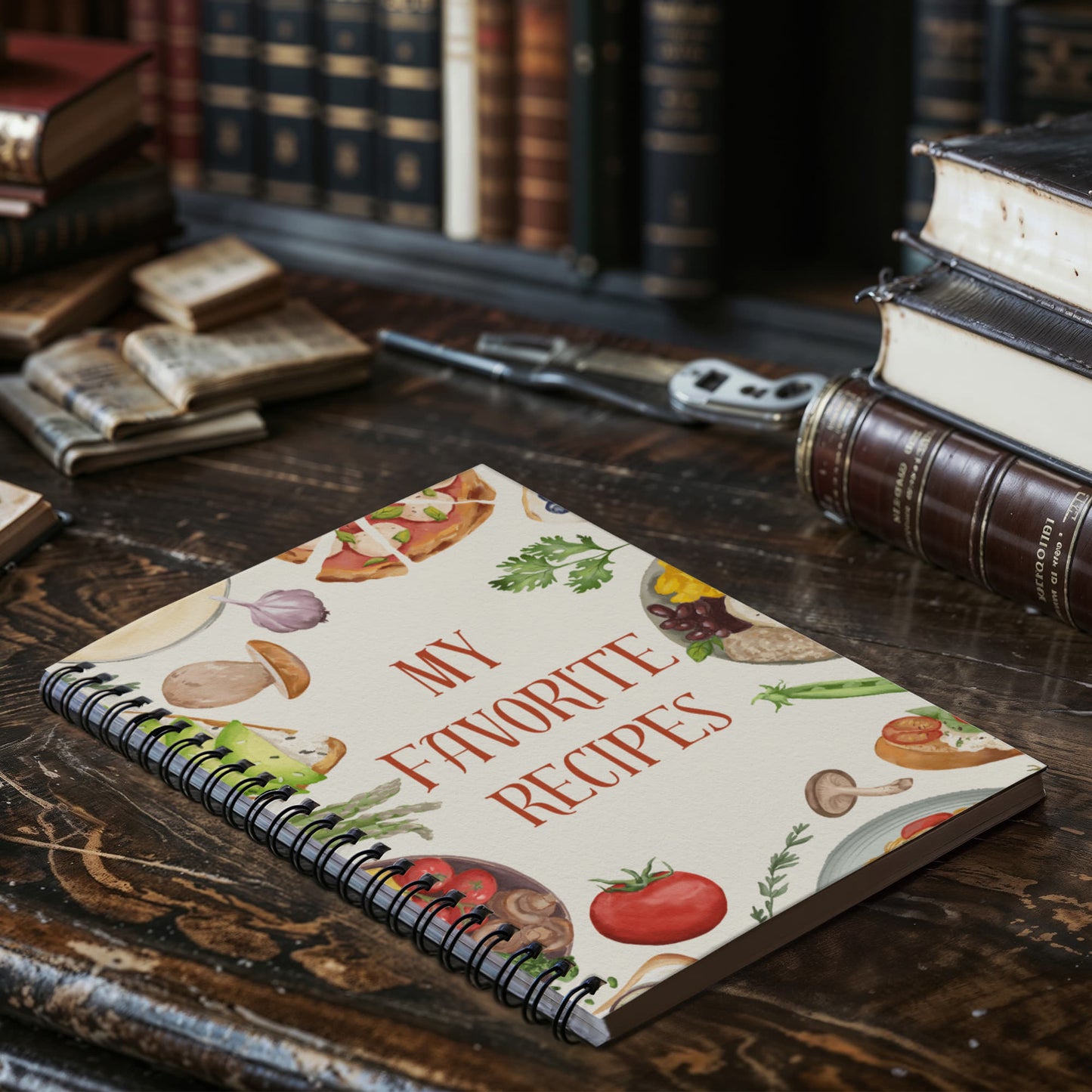 My Favorite Recipes spiral journal