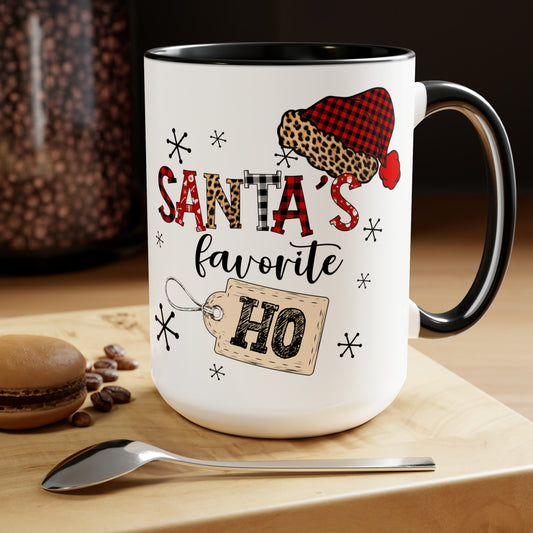 Santa's Favorite Ho | Fun Christmas Mug | Coffee Mugs, 15oz | 2 colors to choose from