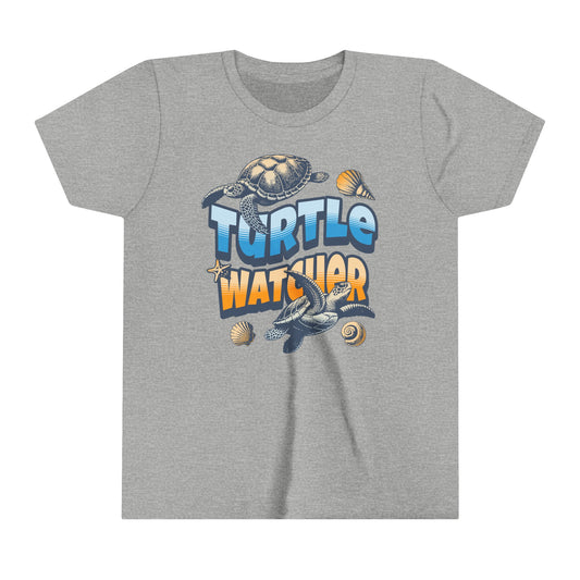 Turtle Watcher Youth Short Sleeve Tee. Great birthday gift for the nature lover.