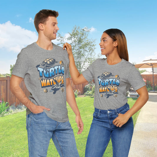 Turtle Watcher Unisex Jersey Short Sleeve Tee. Great gift for the nature lover. Birthday gift. Head to the beach to see the turtles