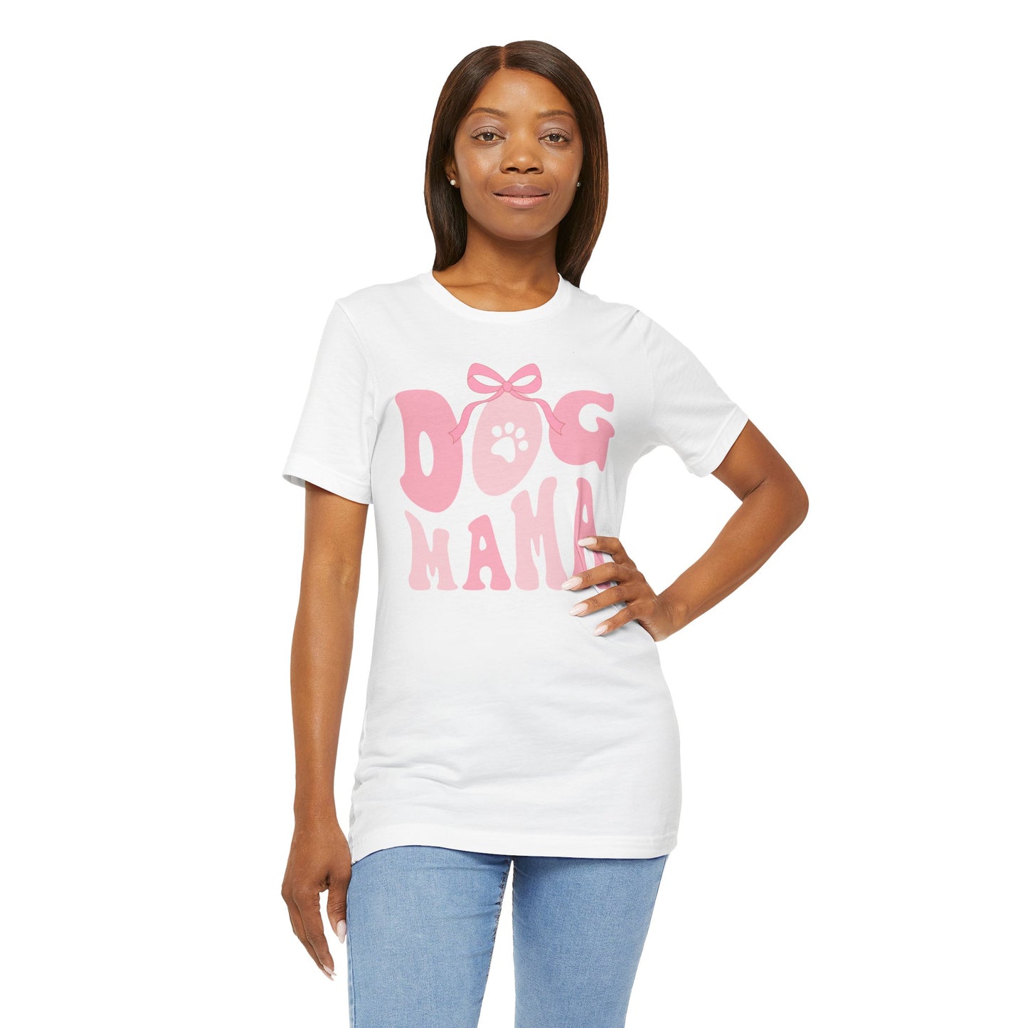 Dog Mom Unisex Jersey Short Sleeve Tee. Gift for a Dog loving Mom.