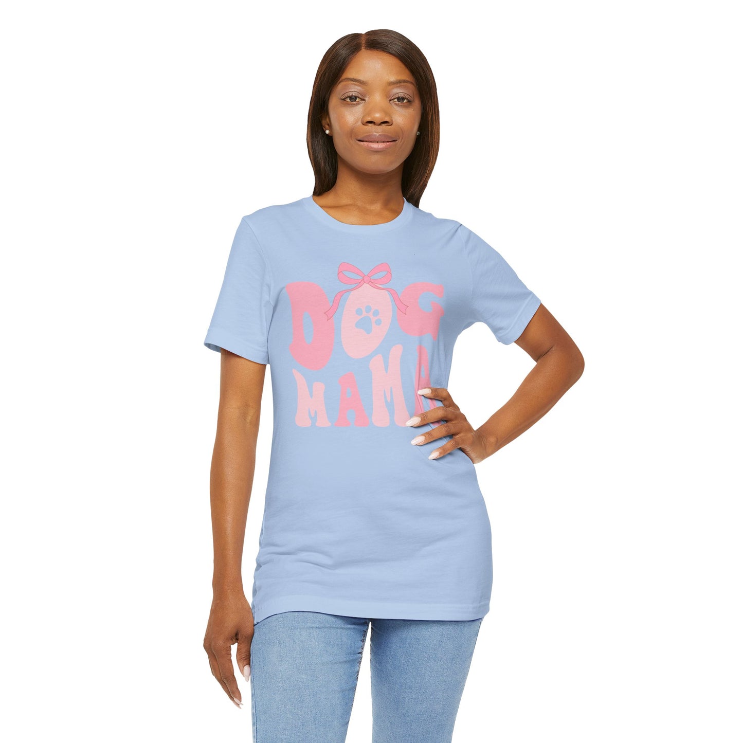 Dog Mom Unisex Jersey Short Sleeve Tee. Gift for a Dog loving Mom.