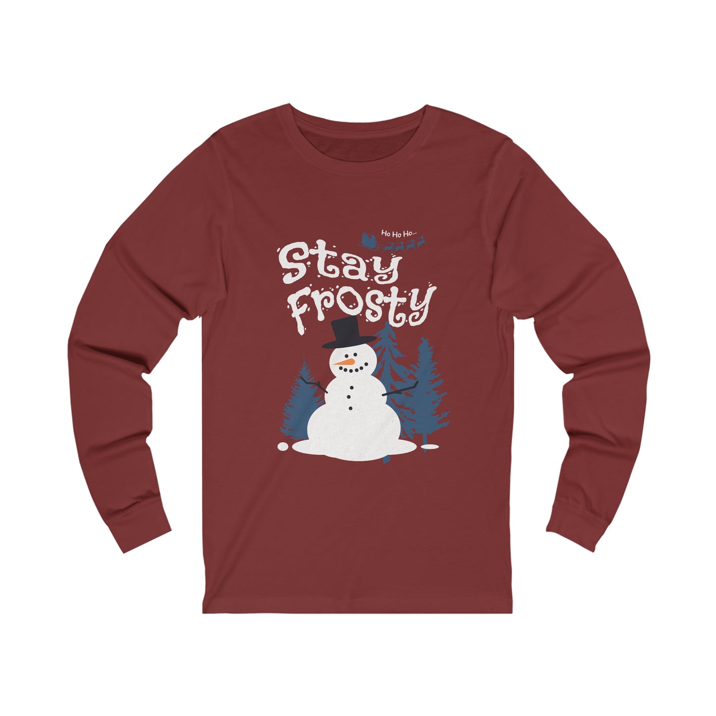 Stay Frosty Santa Christmas | Your Cool and Comfy Companion | Unisex Jersey Long Sleeve Tee | Embrace the coolness and stay fashionable