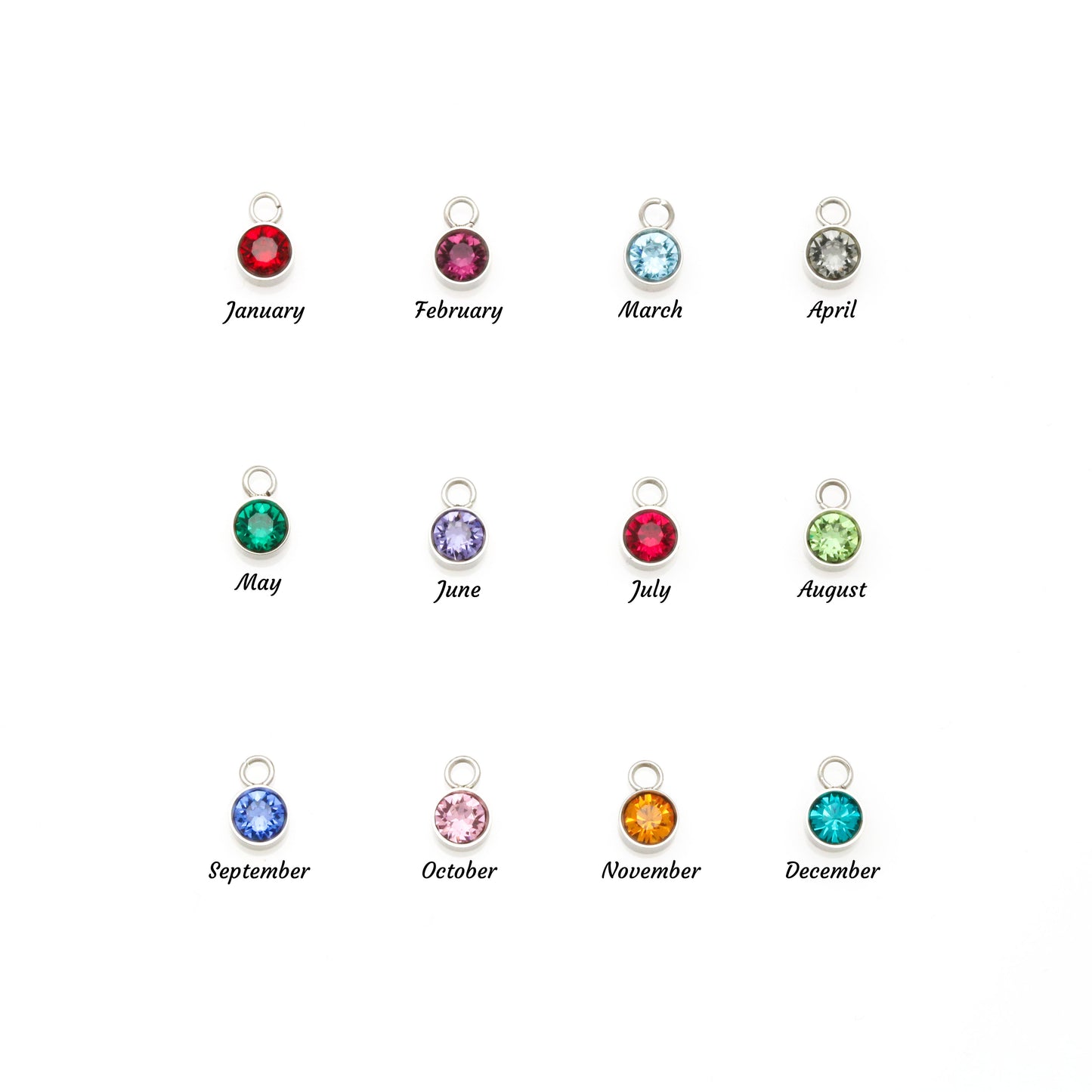 Daughter name necklace with birthstone