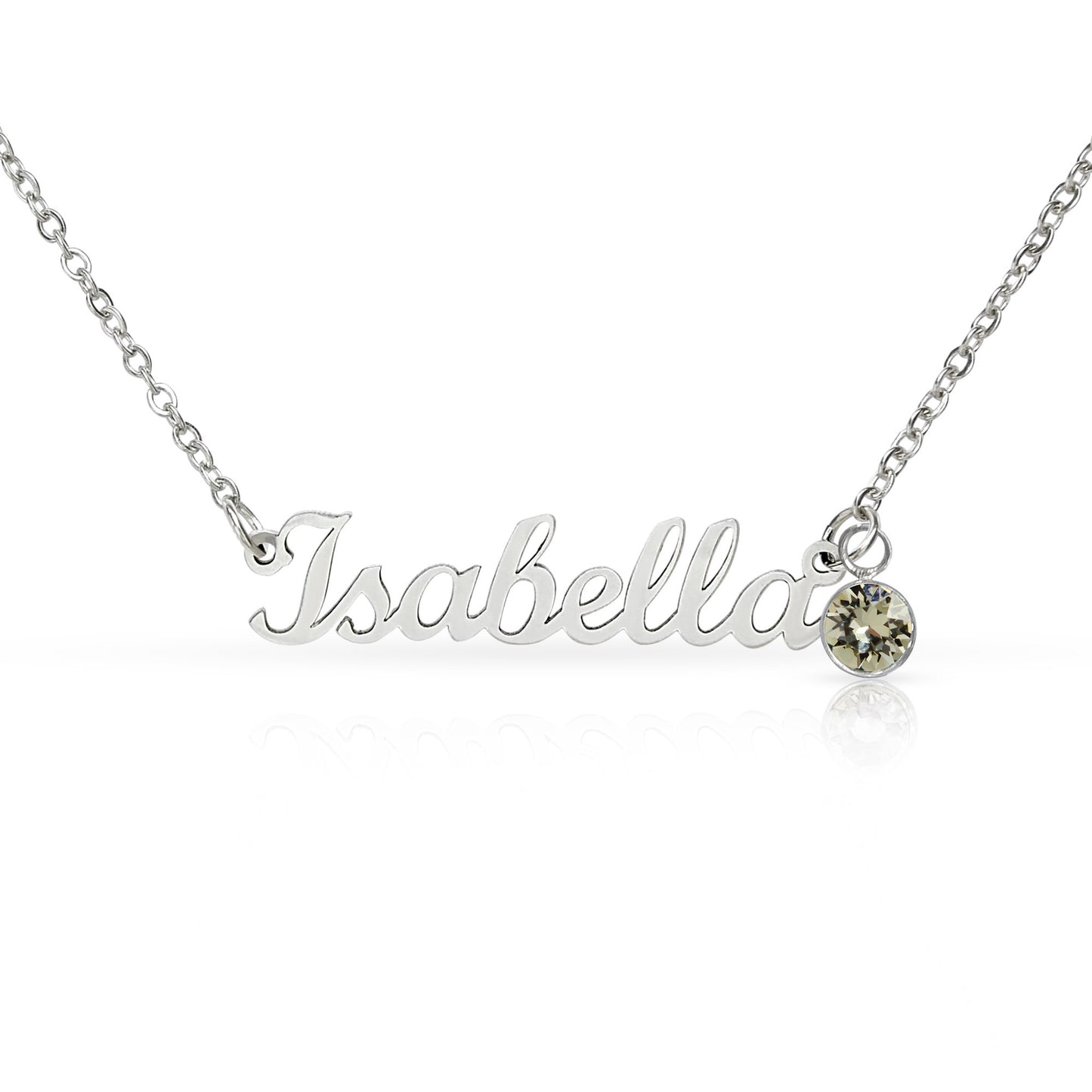 To Mom - Name Necklace with birthstone.