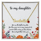 Daughter name necklace with birthstone