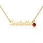 To Mom - Name Necklace with birthstone.