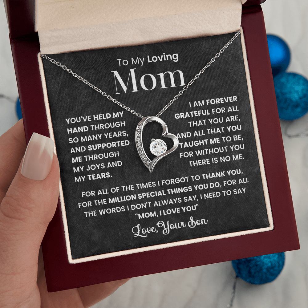 To Mom from Son - Forever Love necklace