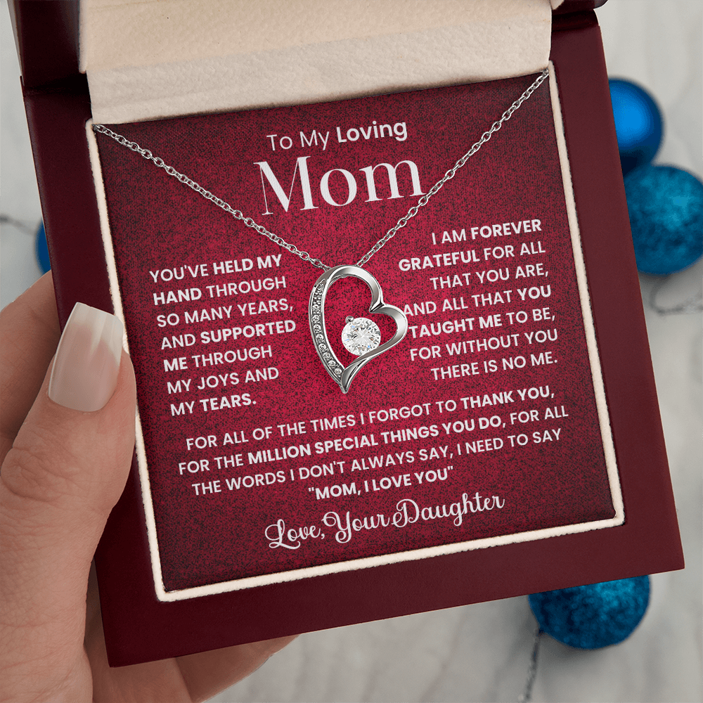 To my loving Mom forever love necklace