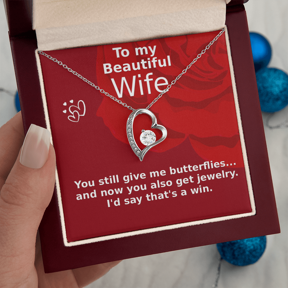 To My Beautiful Wife. Forever Love Necklace