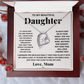 Forever love necklace from mom to daughter