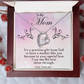 To My Mom Forever love necklace