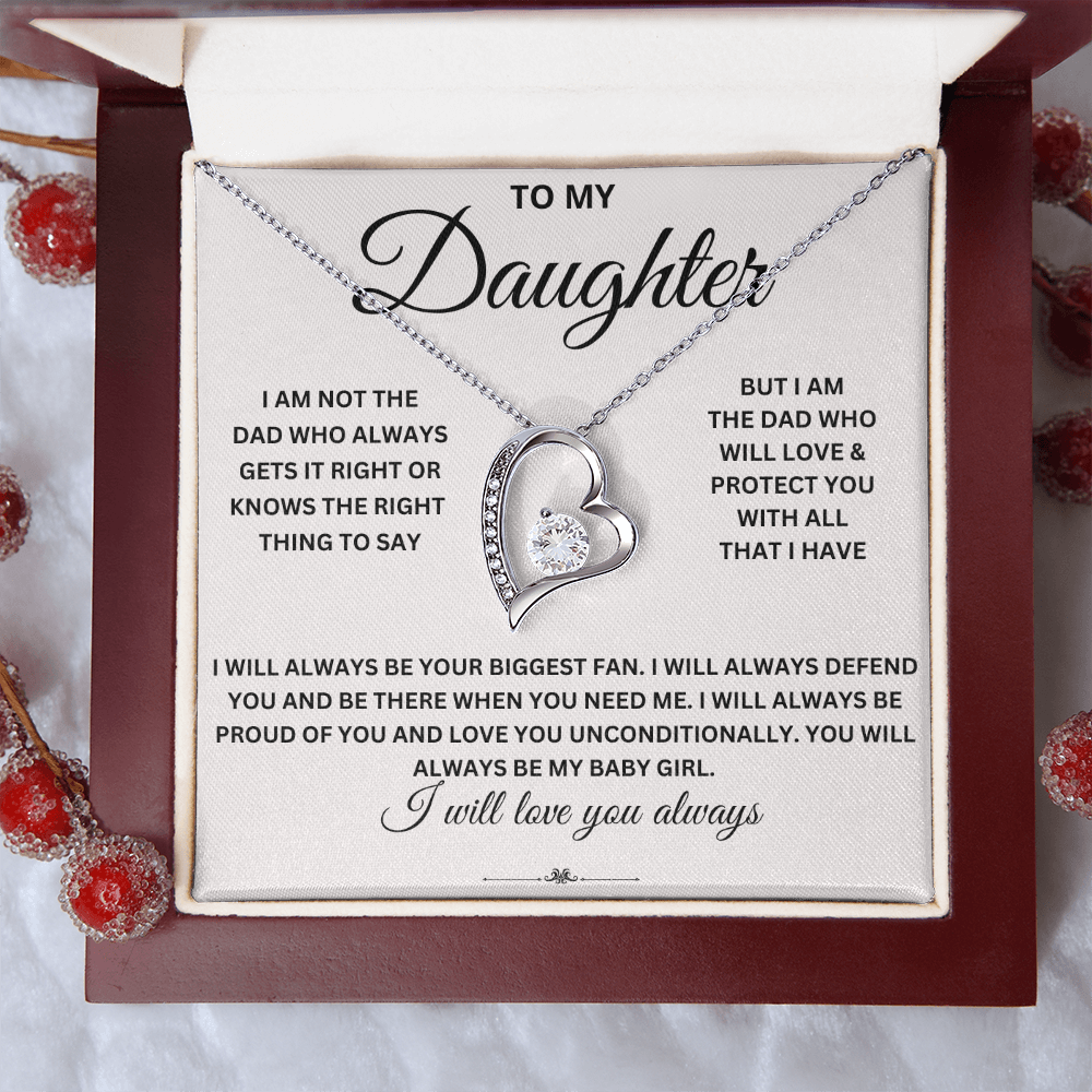 To daughter from Dad - Forever Love Necklace