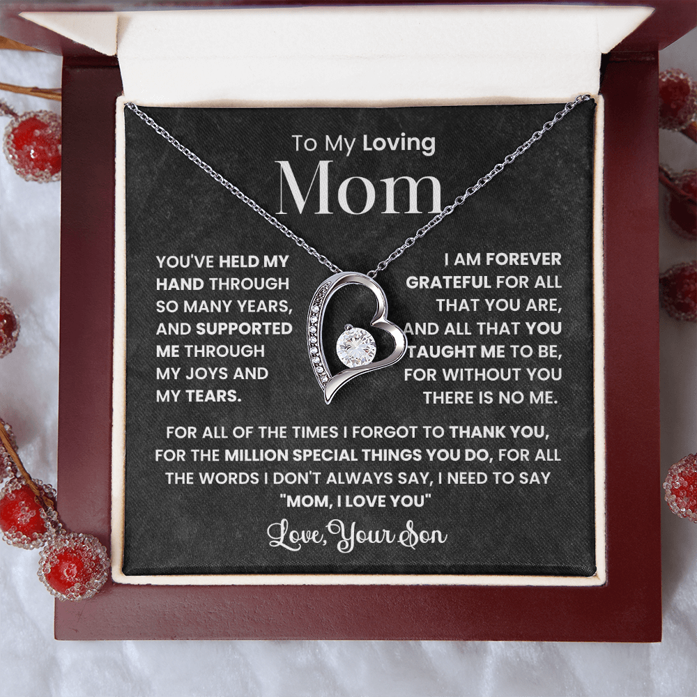 To Mom from Son - Forever Love necklace
