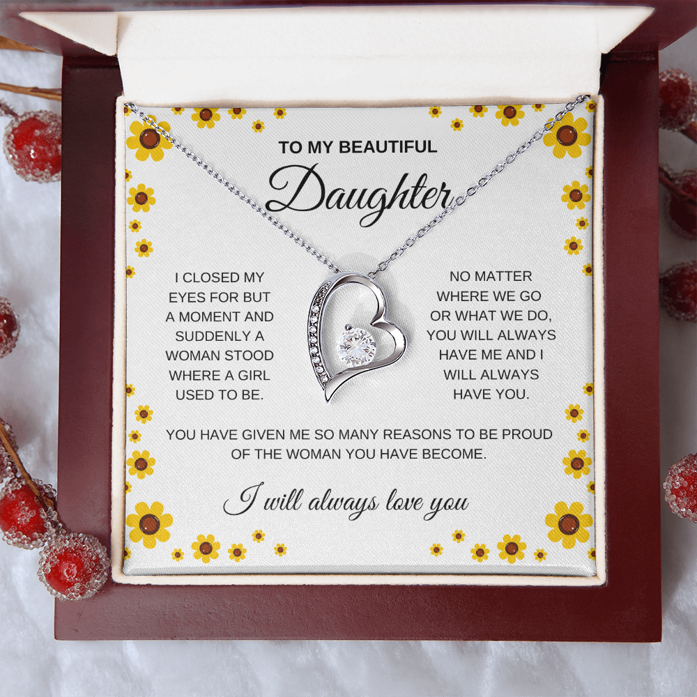 My beautiful daughter forever love necklace