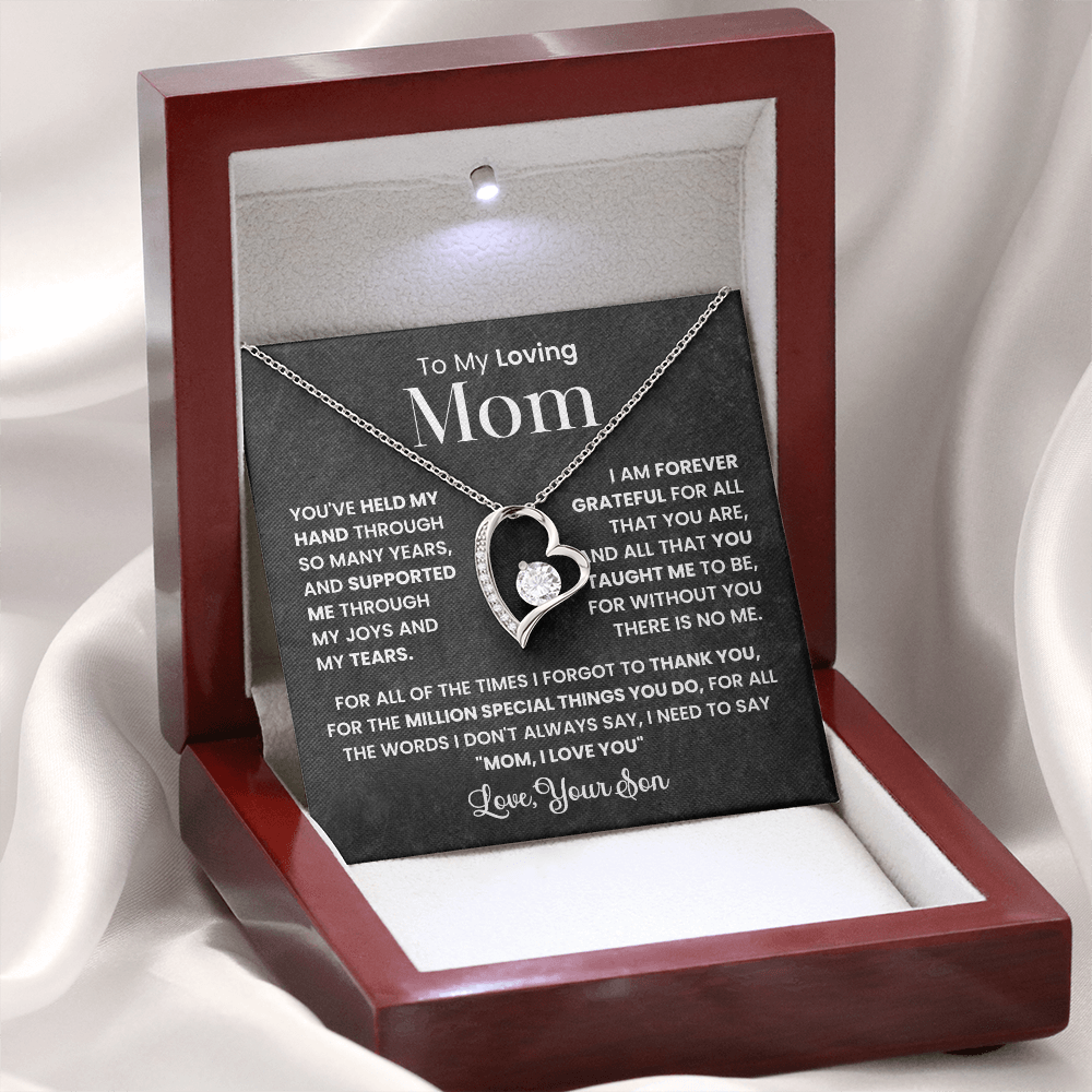 To Mom from Son - Forever Love necklace