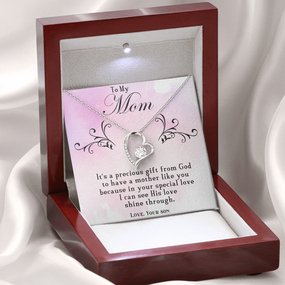 To My Mom Forever love necklace