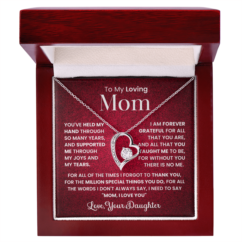 To my loving Mom forever love necklace