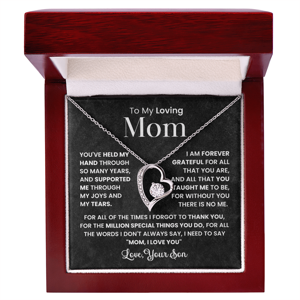 To Mom from Son - Forever Love necklace