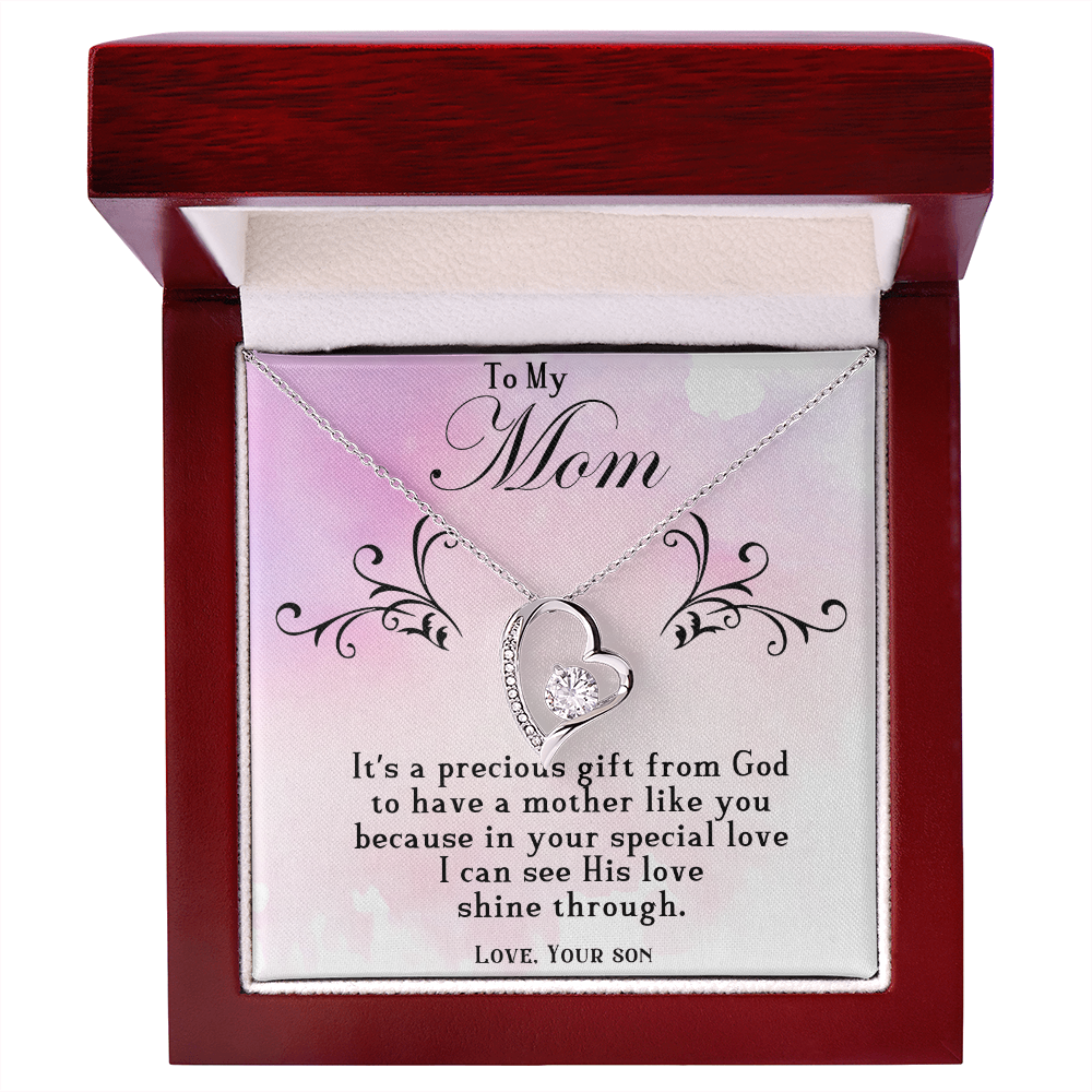 To My Mom Forever love necklace
