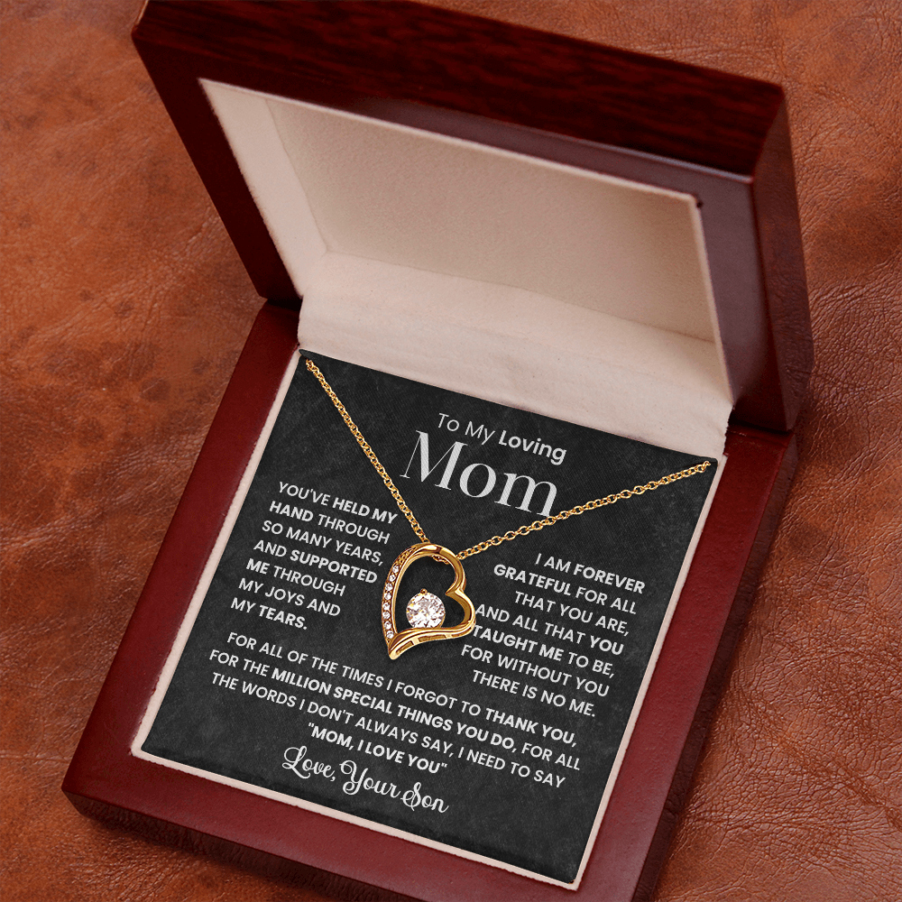 To Mom from Son - Forever Love necklace