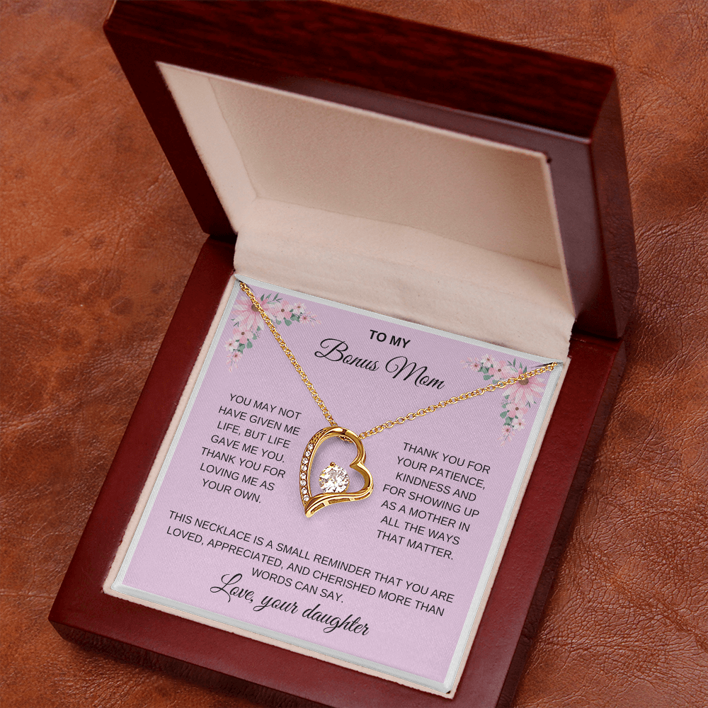 To my Bonus Mom/Step Mom. Forever love necklace