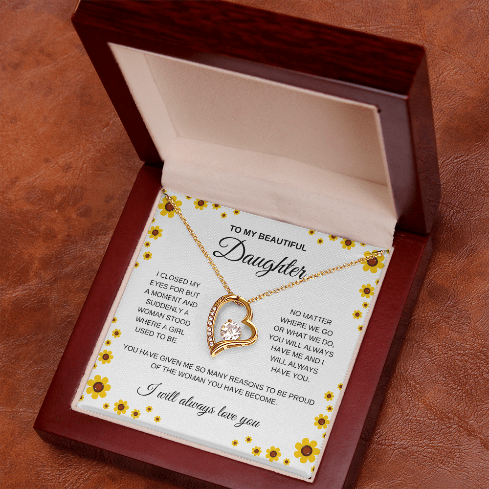 My beautiful daughter forever love necklace