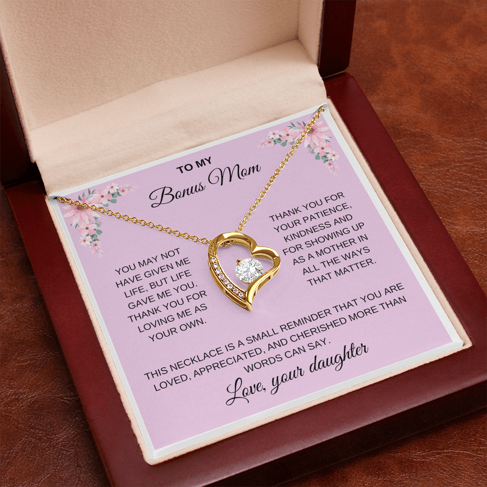 To my Bonus Mom/Step Mom. Forever love necklace