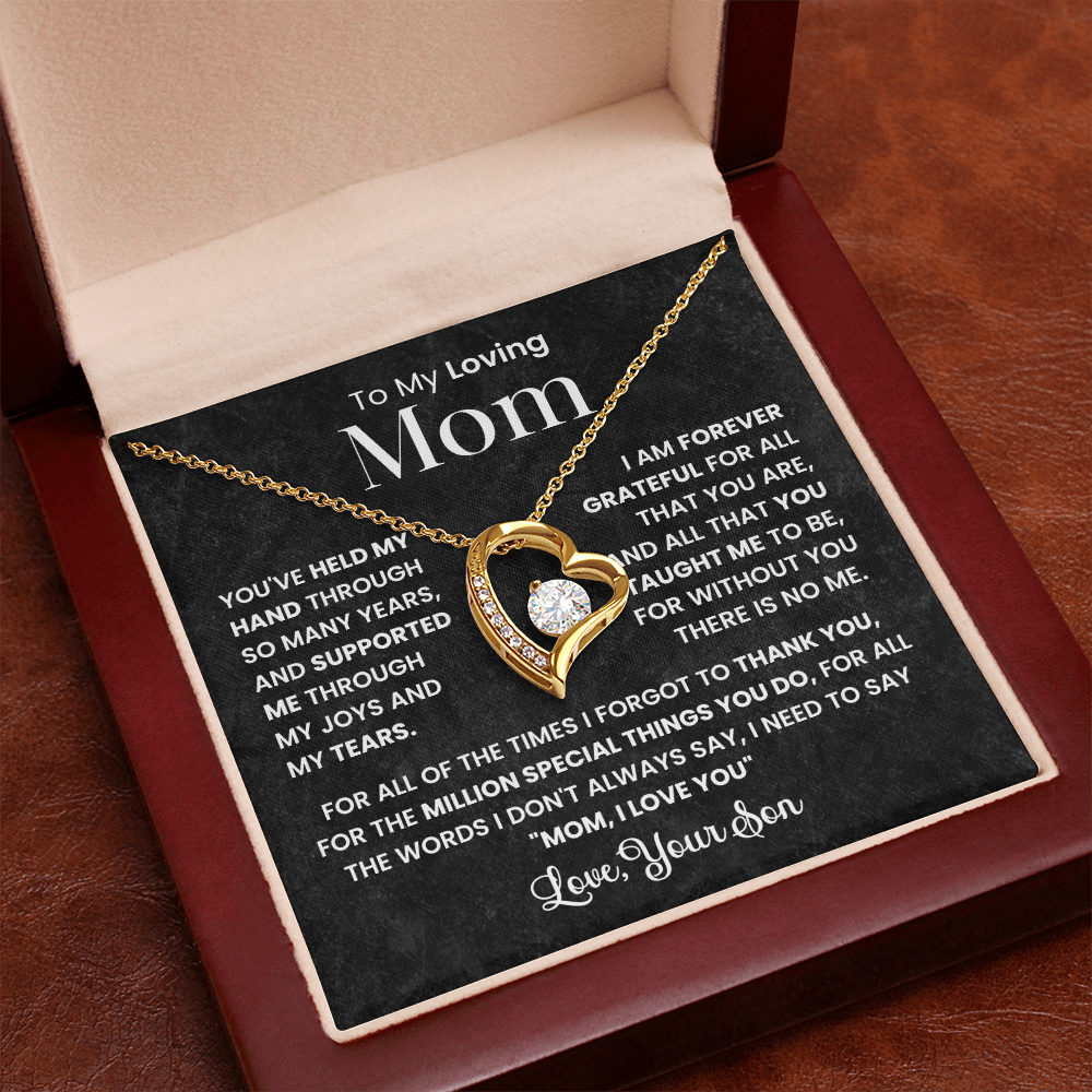To Mom from Son - Forever Love necklace