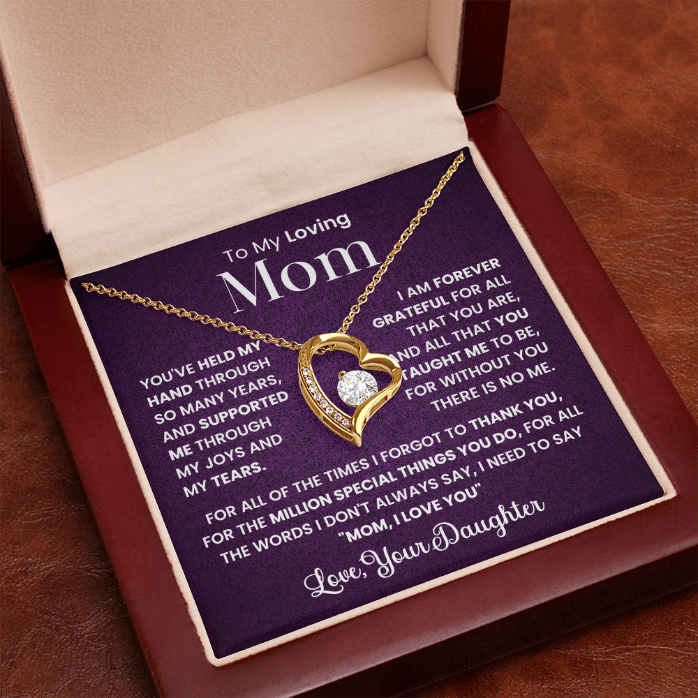 To Mom from Daughter. Forever love necklace