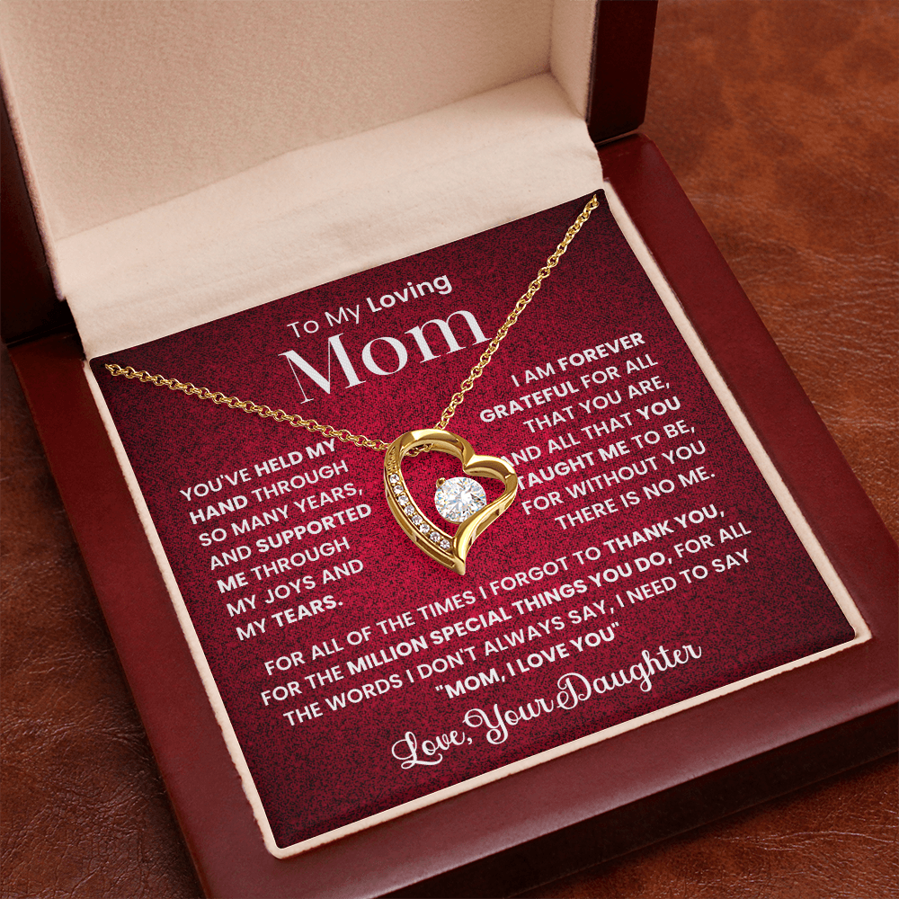To my loving Mom forever love necklace
