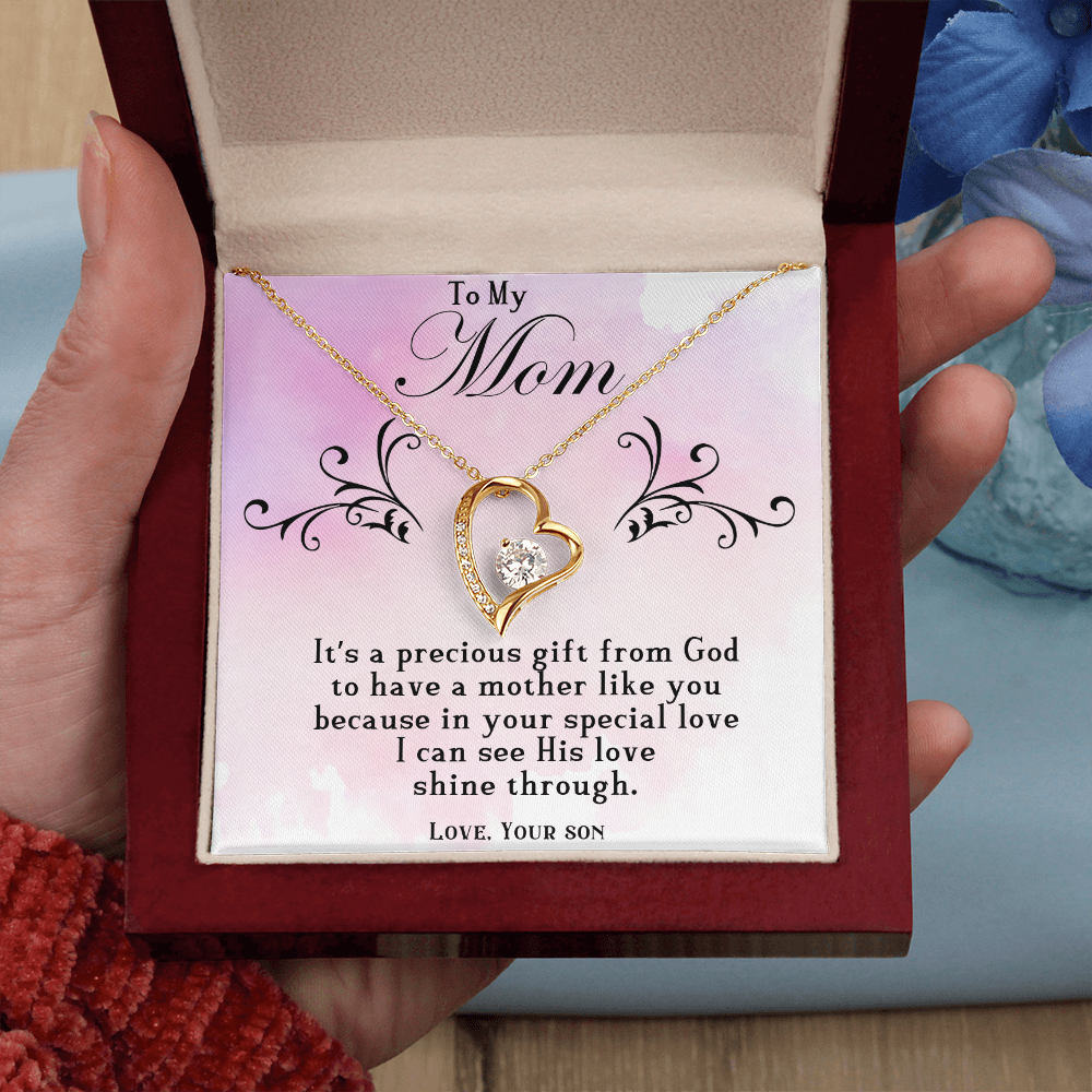 To My Mom Forever love necklace