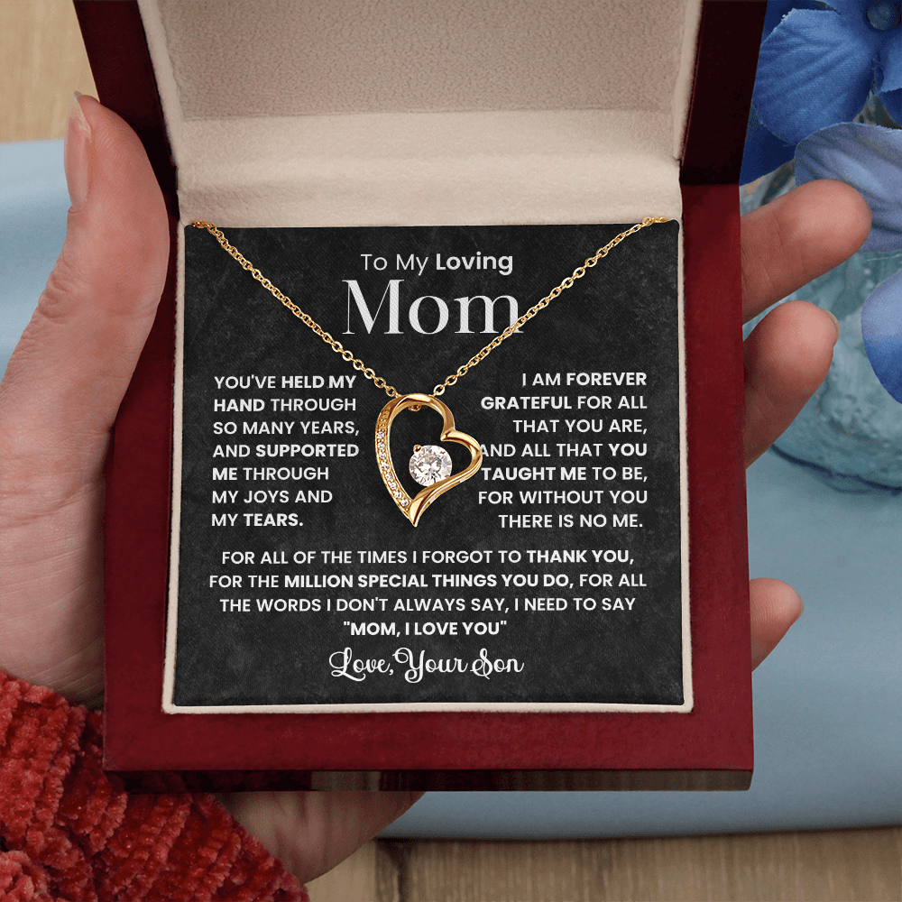 To Mom from Son - Forever Love necklace